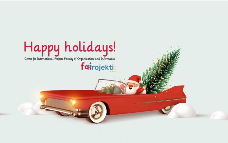 santa claus in a car